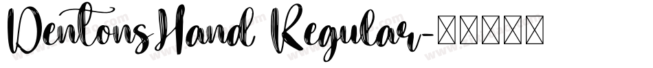 DentonsHand Regular字体转换